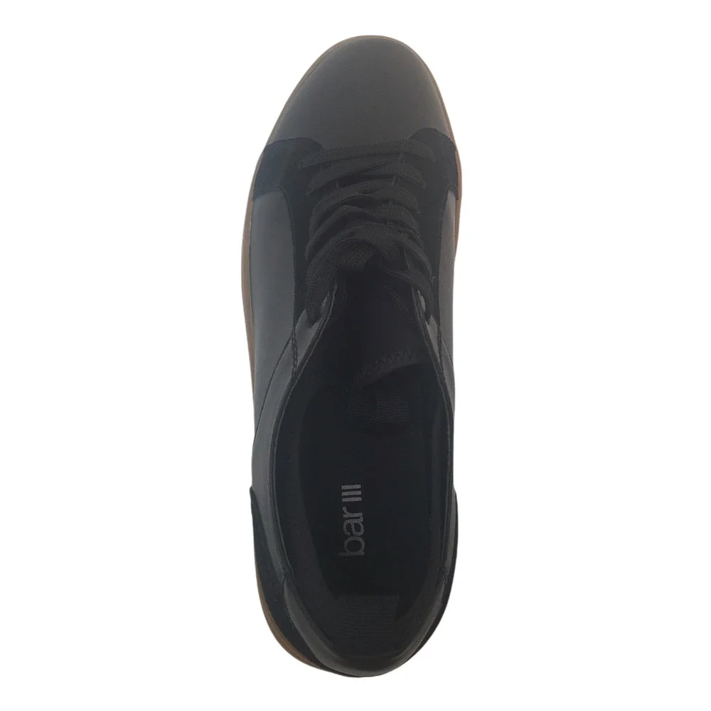 Bar III Men's Ventura Black Leather and Suede Sneakers Black - Picture 5 of 6